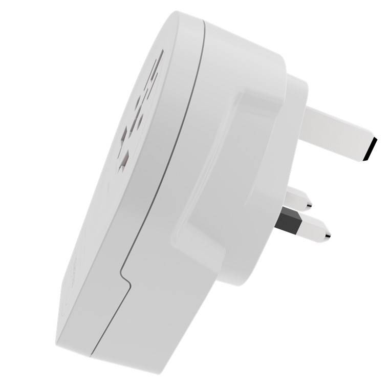 SKROSS 64715 World Adapter - World to UK USB-C™ PD, weiß - Reiseadapter für alle geerdeten und ungeerdeten Geräte (2- und 3-polig), mit integrier