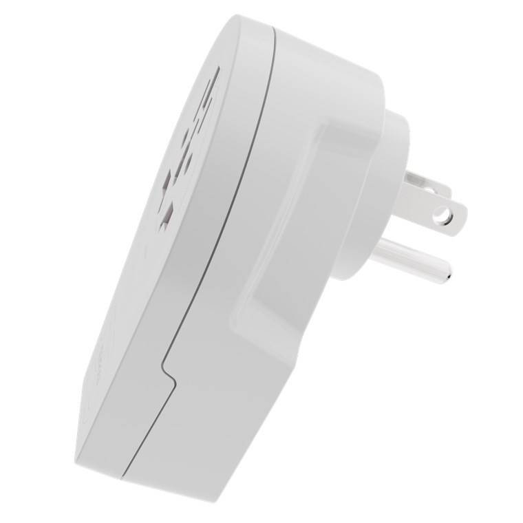 SKROSS 64716 World Adapter - World to USA USB-C™ PD, weiß - Reiseadapter für alle geerdeten und ungeerdeten Geräte (2- und 3-polig), mit integrie