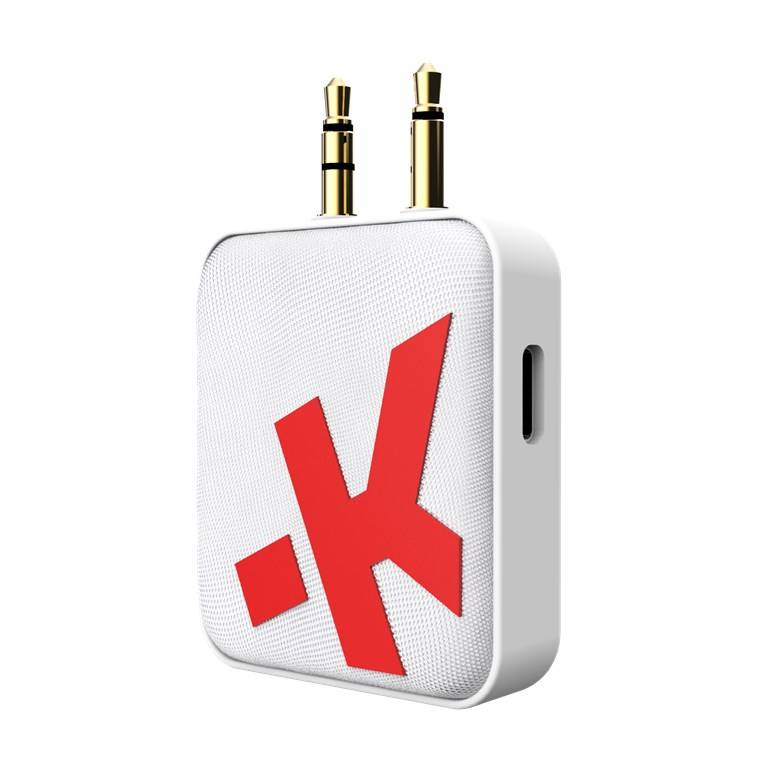 SKROSS 74794 Wireless Audio-Adapter, weiß - Bluetooth-Adapter mit 2x 3,5-mm-Klinkensteckern: 1x mono, 1x stereo