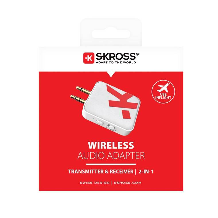 20x SKROSS 74794 Wireless Audio-Adapter, weiß - Bluetooth-Adapter mit 2x 3,5-mm-Klinkensteckern: 1x mono, 1x stereo
