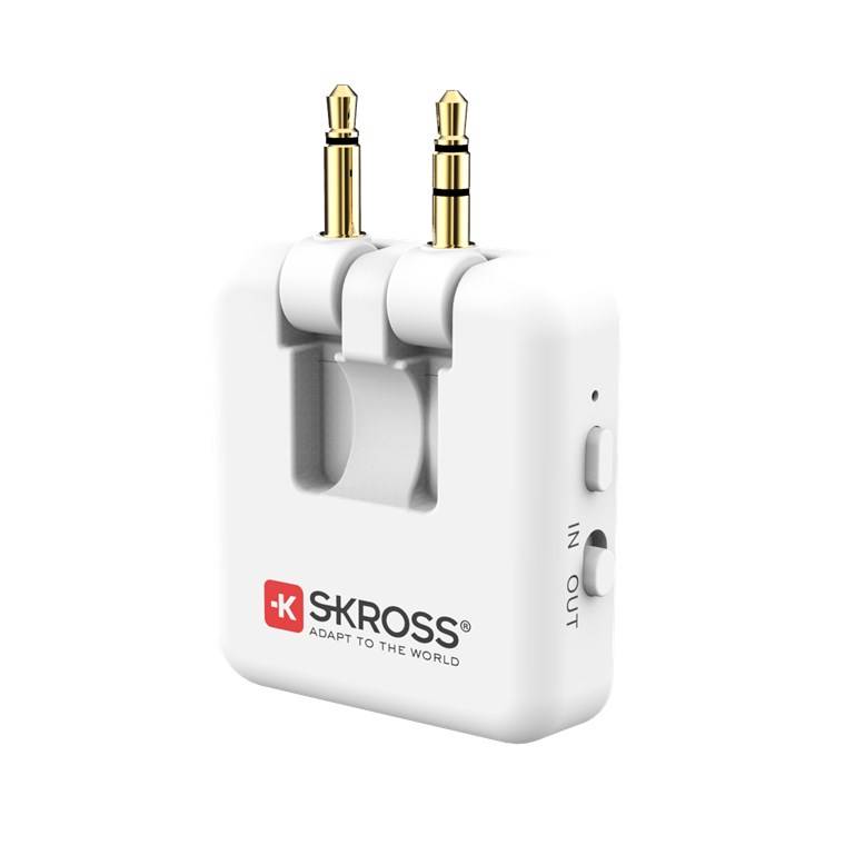 20x SKROSS 74794 Wireless Audio-Adapter, weiß - Bluetooth-Adapter mit 2x 3,5-mm-Klinkensteckern: 1x mono, 1x stereo