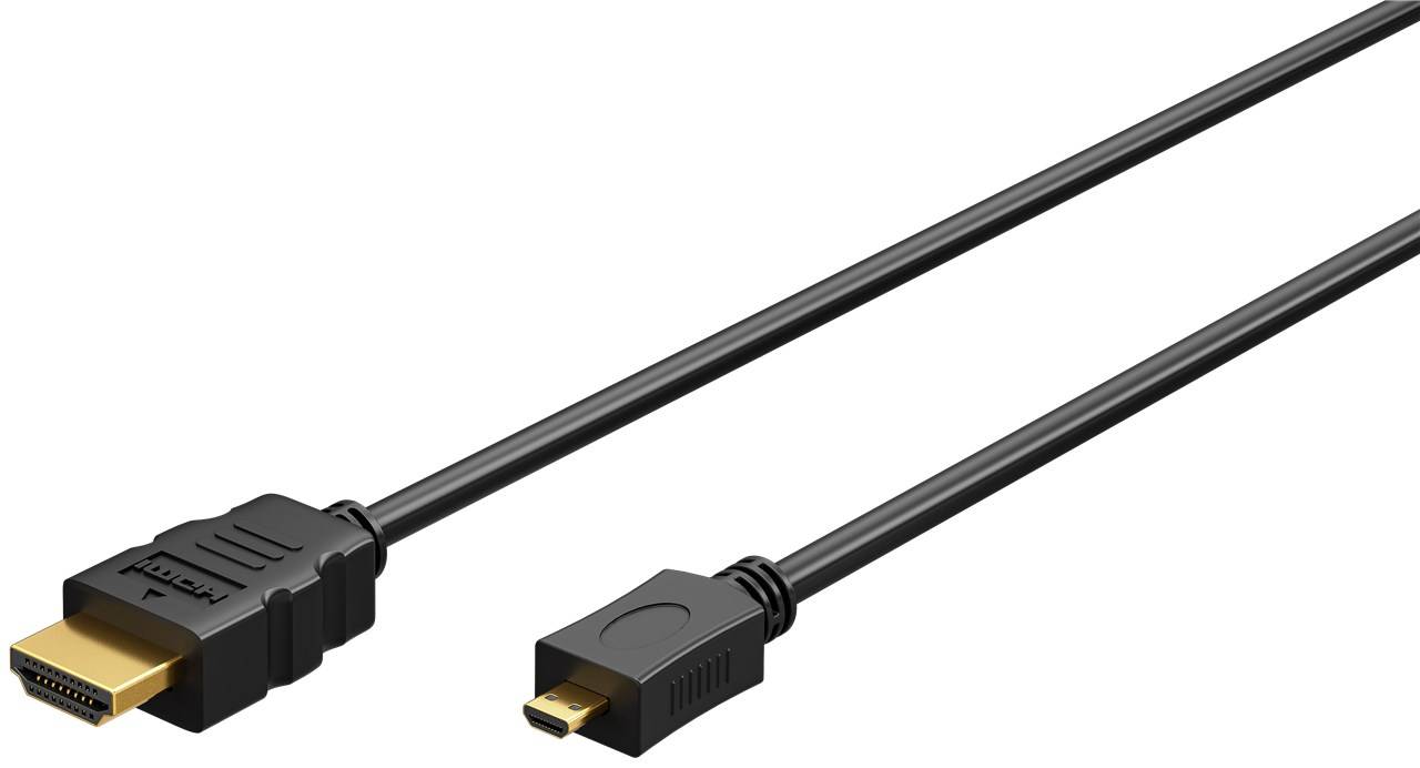 Goobay 53785 High-Speed-HDMI™-Kabel auf Micro-HDMI™, 2 m, Schwarz - 4K/60Hz