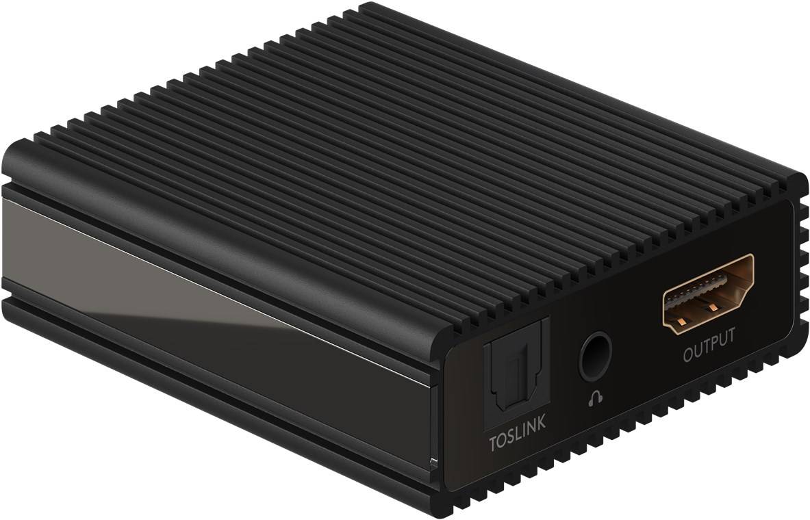 Goobay 58477 HDMI™-Audio-Extractor, Schwarz - 4K@60Hz