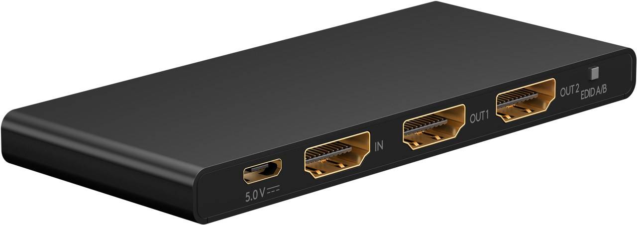 50x Goobay 58481 Series 2.0 HDMI™-Splitter 1 auf 2, Schwarz - 4K@60Hz