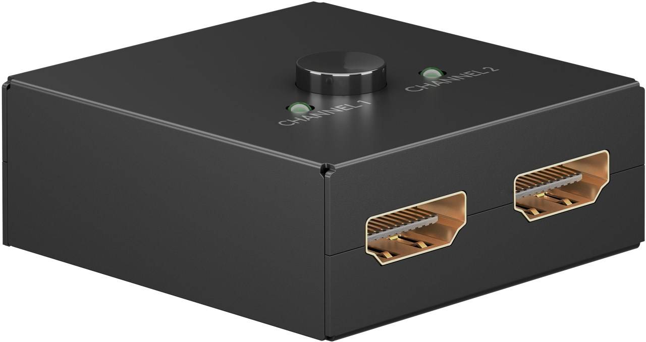 100x Goobay 58485 Series 1.4 HDMI™-Umschaltbox 2 auf 1, Schwarz - 4K@30Hz