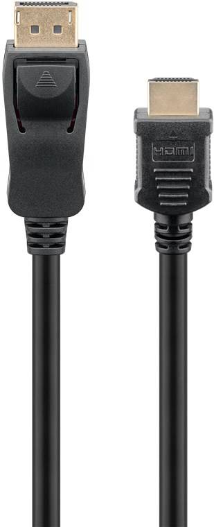 30x Goobay 64839 DisplayPort™-auf-HDMI™-Kabel, 1 m, schwarz - 4K/60Hz