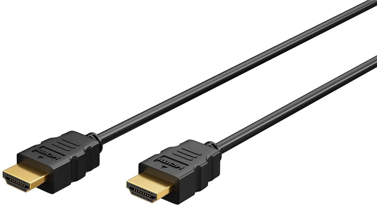 Goobay 60627 Essential High-Speed-HDMI™-Kabel mit Ethernet, 15 m, Schwarz - 4K/60Hz