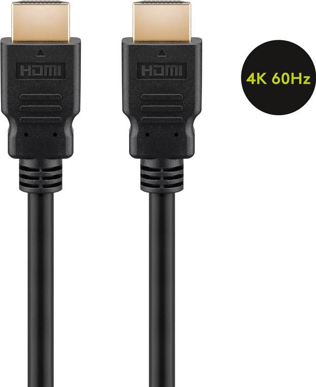 15x Goobay 61162 Standard High Speed HDMI™-Kabel mit Ethernet, 7.5 m, Schwarz - 4K/60Hz