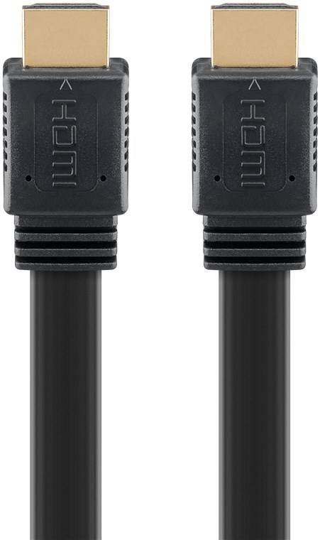 40x Goobay 61277 Standard High-Speed-HDMI™-Flachkabel mit Ethernet, 1 m, Schwarz - 4K/60Hz
