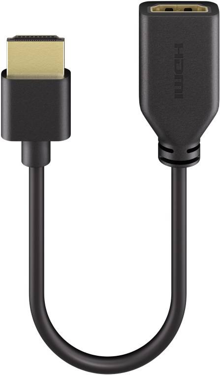 125x Goobay 64824 Standard HDMI™-Flexadapter (slim), 0.1 m, schwarz - 4K/60Hz