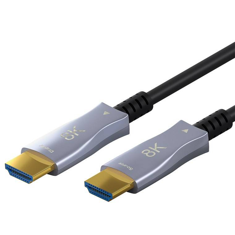 1x Goobay 65565 Standard Optisches Hybrid Ultra High-Speed HDMI™-Kabel mit Ethernet (AOC), 100 m, schwarz - 8K/60Hz