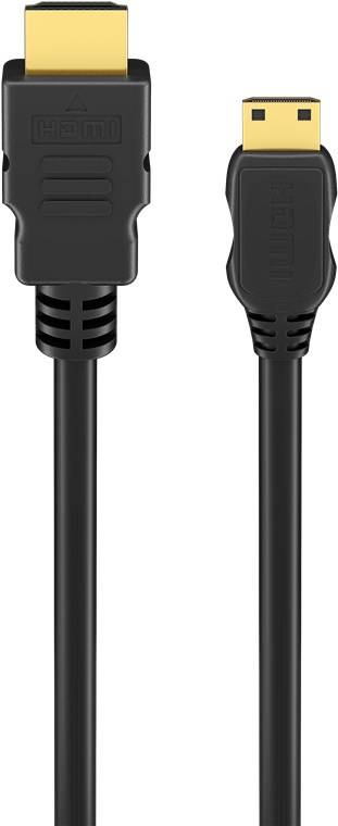 30x Goobay 74431 Ultra High-Speed HDMI™-Kabel auf Mini-HDMI™, 3 m, schwarz - 8K/60Hz