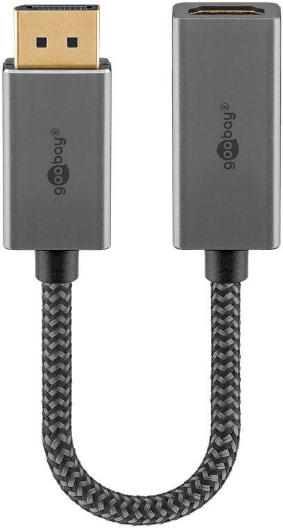 220x Goobay 75272 Plus Series DisplayPort™ auf HDMI™-Adapterkabel, 8K/60Hz, schwarz, 0.1 m - DisplayPort™-Stecker > HDMI™-Buchse (Typ A)