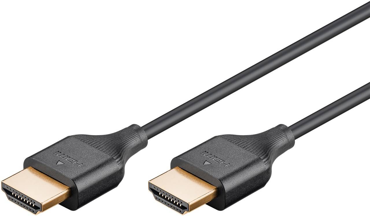 80x Goobay 75294 Standard Slim High Speed HDMI™-Kabel mit Ethernet, 2 m, schwarz - 4K/60Hz
