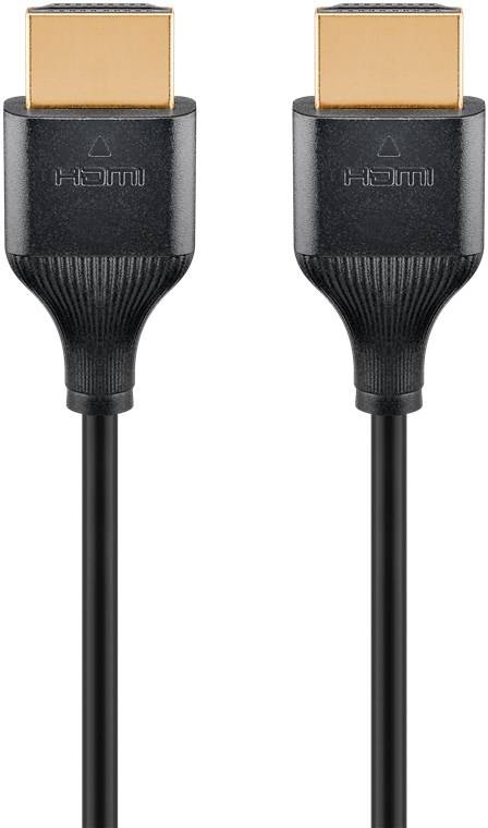 150x Goobay 75293 Standard Slim High Speed HDMI™-Kabel mit Ethernet, 1 m, schwarz - 4K/60Hz