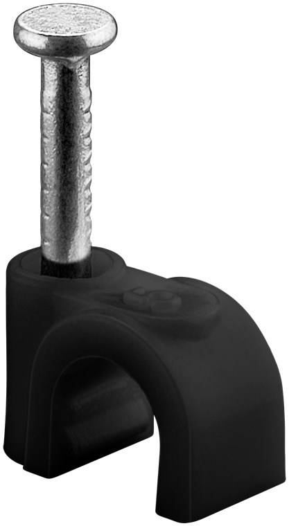 Goobay 64678 Kabelschelle 5 mm, schwarz, 5 mm - Befestigung für Kabel mit Durchmesser bis 5 mm