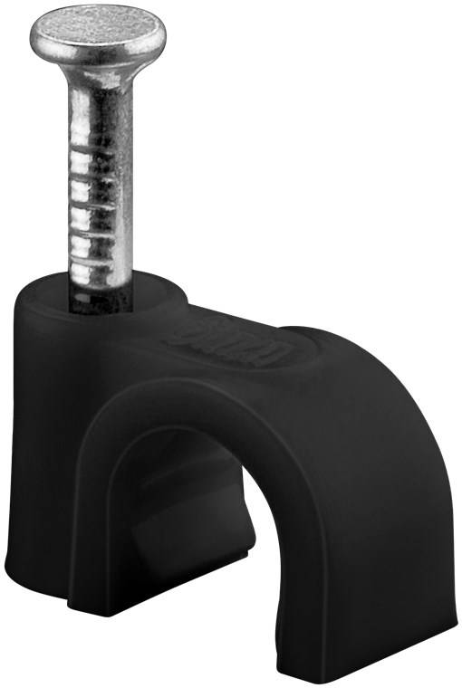 Goobay 64679 Kabelschelle 6 mm, schwarz, 6 mm - Befestigung für Kabel mit Durchmesser bis 6 mm