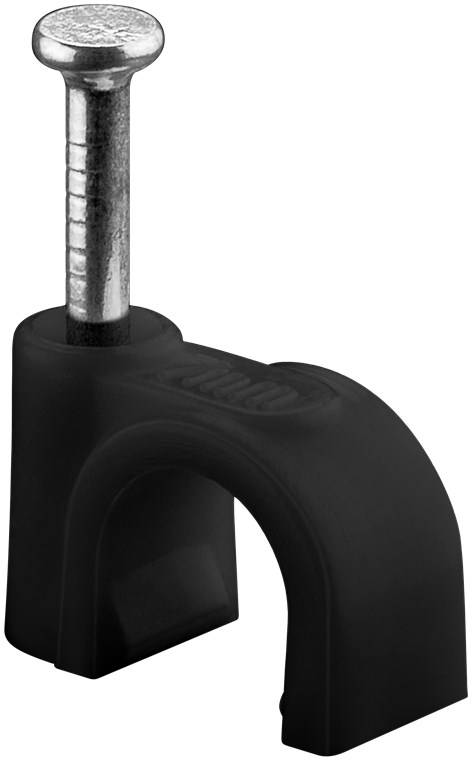 Goobay 64680 Kabelschelle 7 mm, schwarz, 7 mm - Befestigung für Kabel mit Durchmesser bis 7 mm