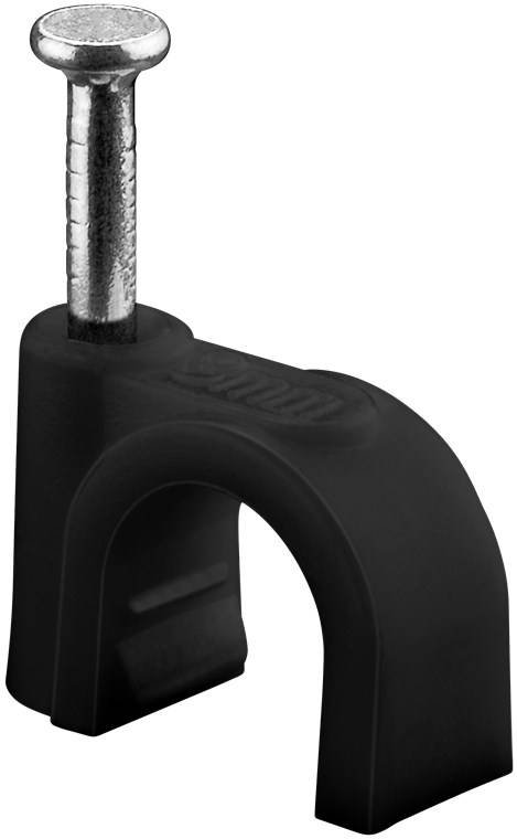 Goobay 64681 Kabelschelle 8 mm, schwarz, 8 mm - Befestigung für Kabel mit Durchmesser bis 8 mm