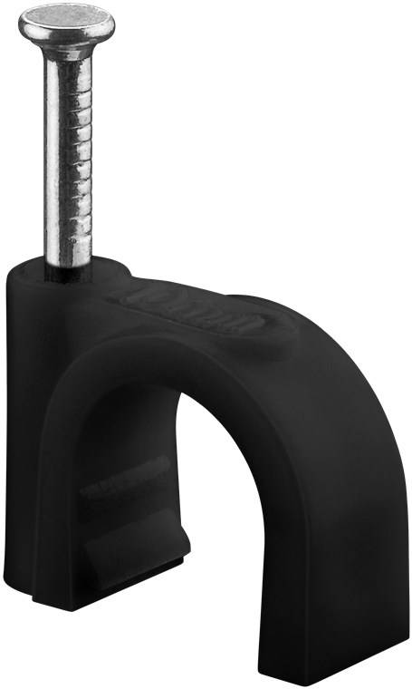 Goobay 64683 Kabelschelle 10 mm, schwarz, 10 mm - Befestigung für Kabel mit Durchmesser bis 10 mm