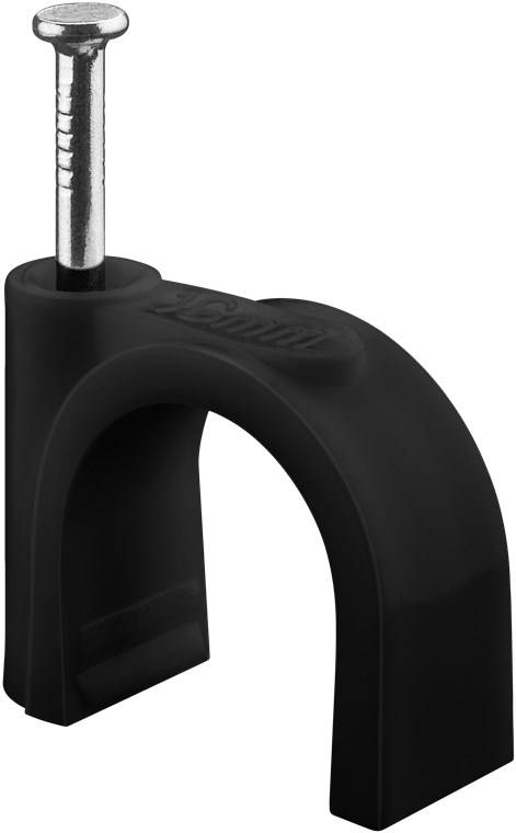 Goobay 64686 Kabelschelle 16 mm, schwarz, 16 mm - Befestigung für Kabel mit Durchmesser bis 16 mm