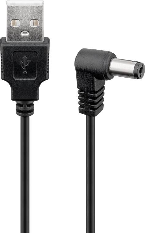 400x Goobay 55157 USB-DC-Kabel 5,5 x 2,1 mm, 0,5 m, 0.5 m, Schwarz - USB-2.0-Stecker (Typ A) > DC-Stecker (5,50 x 2,10 mm)