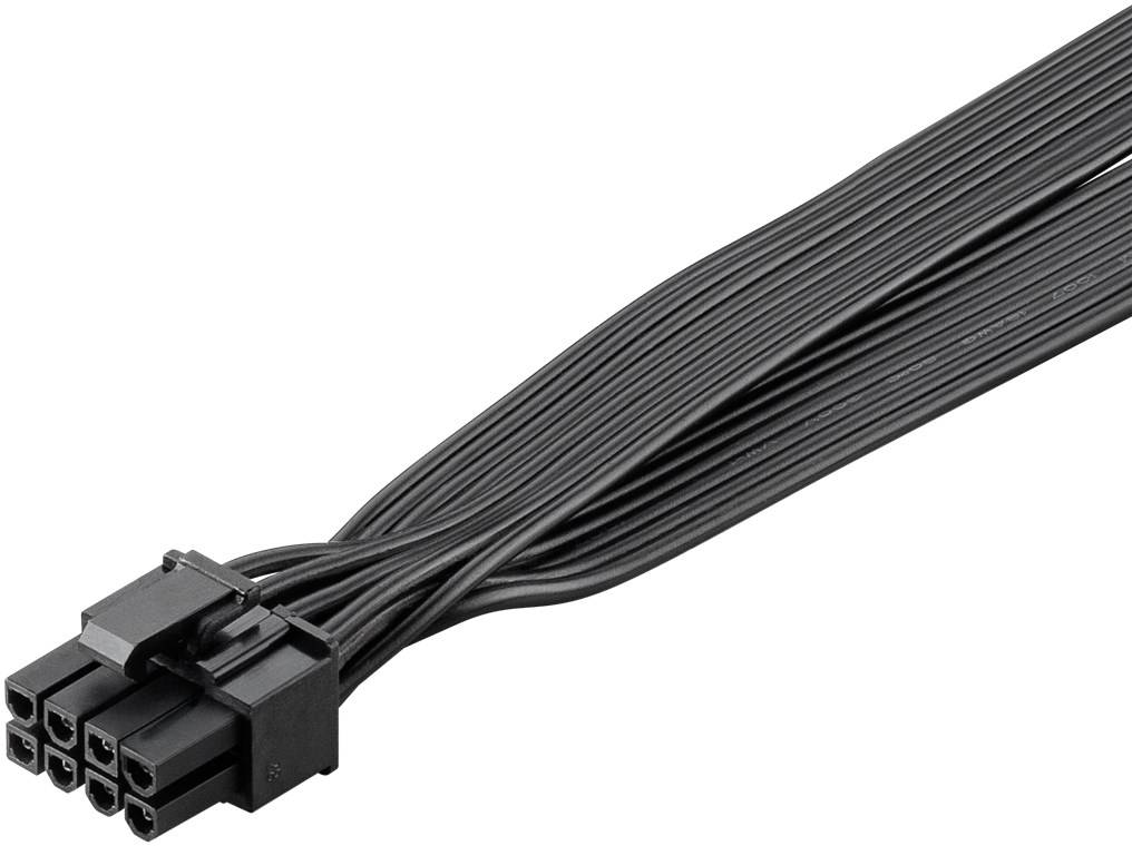 100x Goobay 59714 Netzteil-Kabel 8-Pin-Stecker auf Dual 6+2-Stecker für PCIe, 0.23 m - Y-Adapter zur Verbindung von Netzteil und