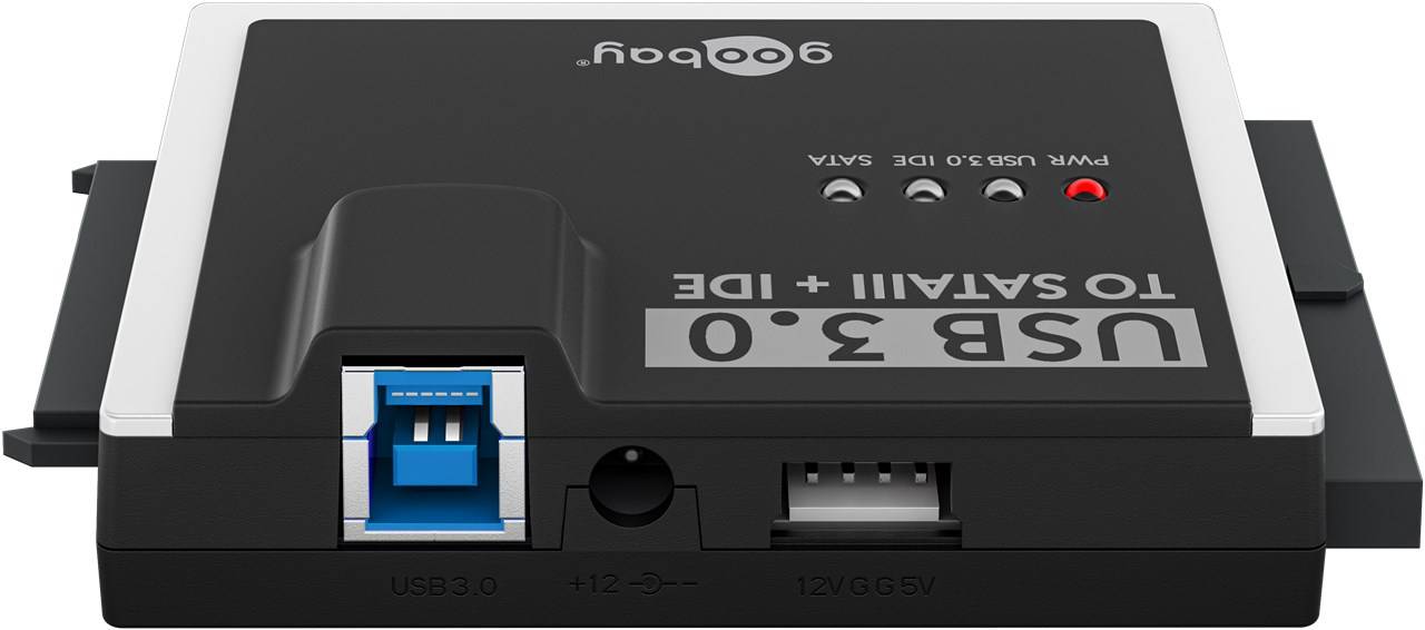 40x Goobay 72013 USB 3.0 Festplattenadapter für IDE und SATA, 1.3 m - Adapter-Set für HDD- und SSD-Festplatten, CD-Laufwerke und DVD-Laufwerke, inkl