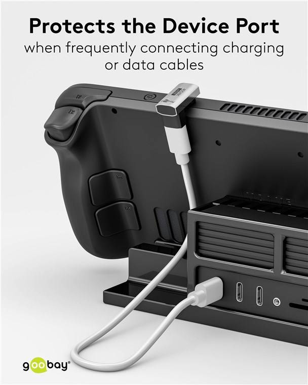 250x Goobay 74445 USB-C™-Adapter 180° U-Form, USB4™, Silber - USB-C™-Stecker > USB-C™-Buchse