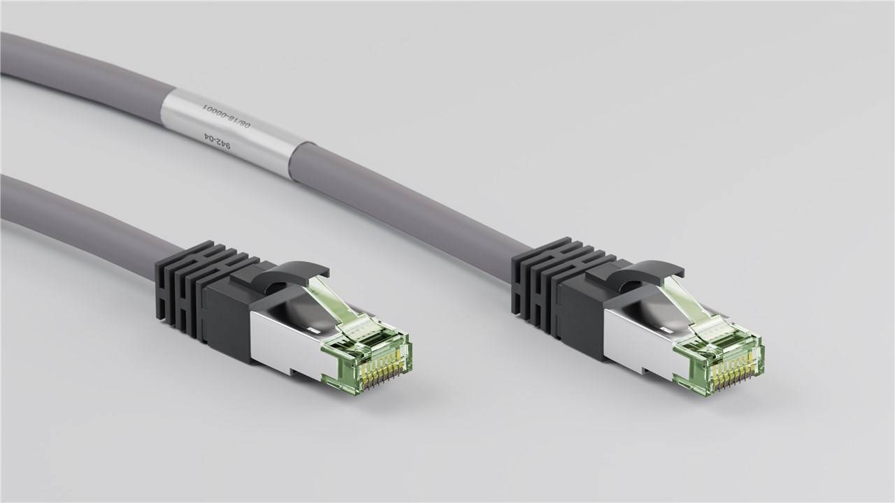 Goobay 55141 RJ45 (CAT 6A, 500 MHz) Patchkabel mit CAT 8.1 S/FTP Rohkabel, grau, 10 m - 99,9 % sauerstofffreier Kupferleiter (OFC), AWG 24