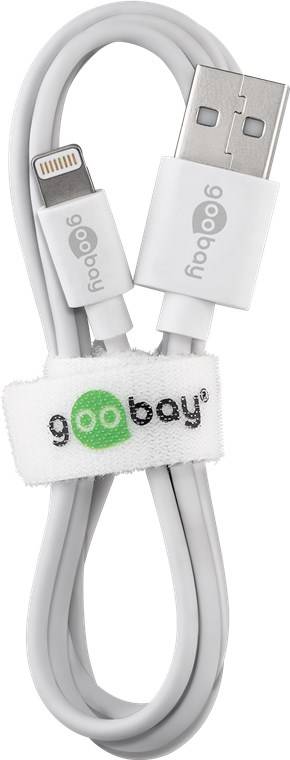 200x Goobay 72907 Lightning USB Lade- und Synchronisationskabel, 2 m, weiß, 2 m - MFi-Kabel für Apple iPhone/iPad