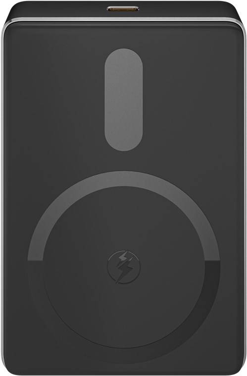 Goobay 70183 Magnetische Wireless Powerbank 10.000 mAh, schwarz, 0.3 m - 20 W, haftet magnetisch an der Handyrückseite, ideal für gleichzeitiges Lad