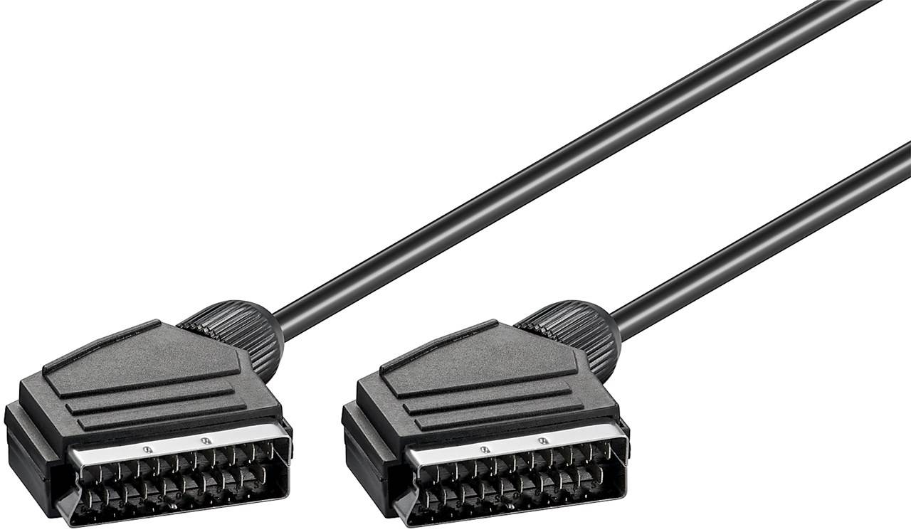 45x Goobay 11702 Scart-Verbindungskabel, vernickelt, ø mm, 1.5 m, Schwarz - Scart-Stecker (21-Pin) > Scart-Stecker (21-Pin)
