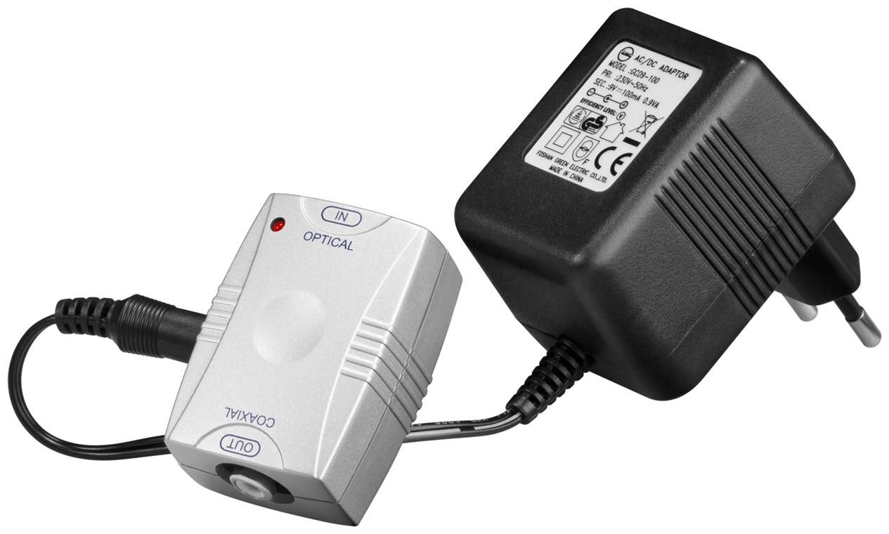 21x Goobay 11919 Opto-Koaxial-Audio-Wandler, Silber - konvertiert ein digital optisches Toslinksignal in ein digitales Cinchsignal
