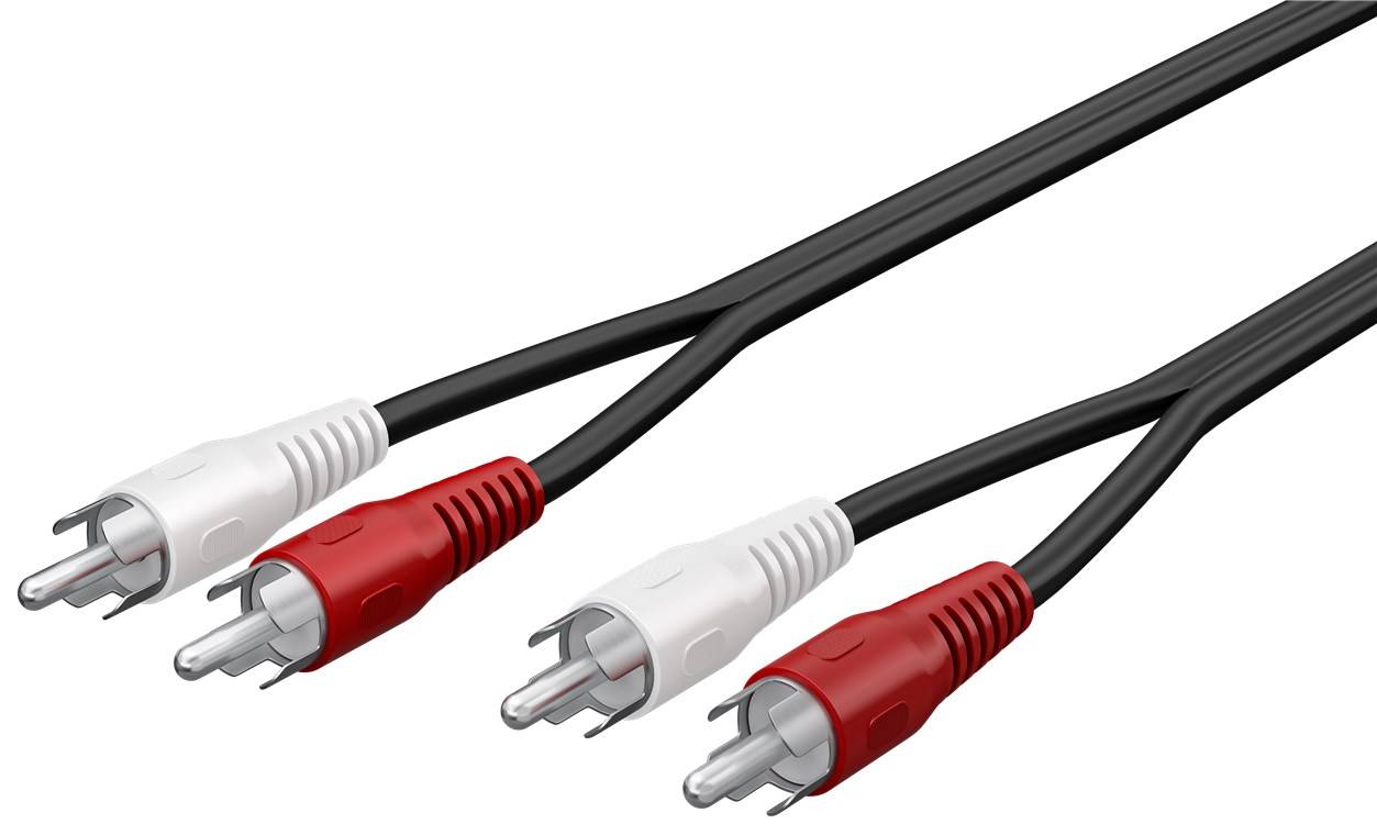 20x Goobay 50341 Stereo-Verbindungskabel 2x Cinch, 20 m - 2x Cinch-Stecker (Audio links/rechts) > 2x Cinch-Stecker (Audio links/rechts)