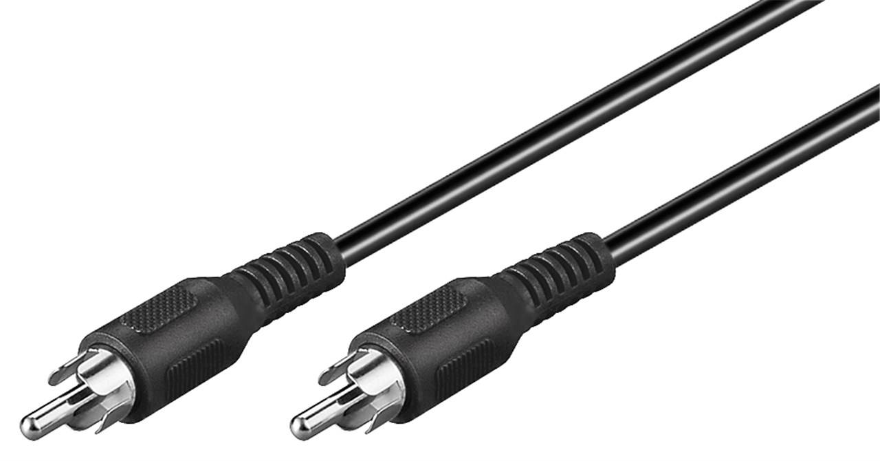 100x Goobay 50038 Mono-Verbindungskabel Cinch, 2 m - Cinch-Stecker > Cinch-Stecker