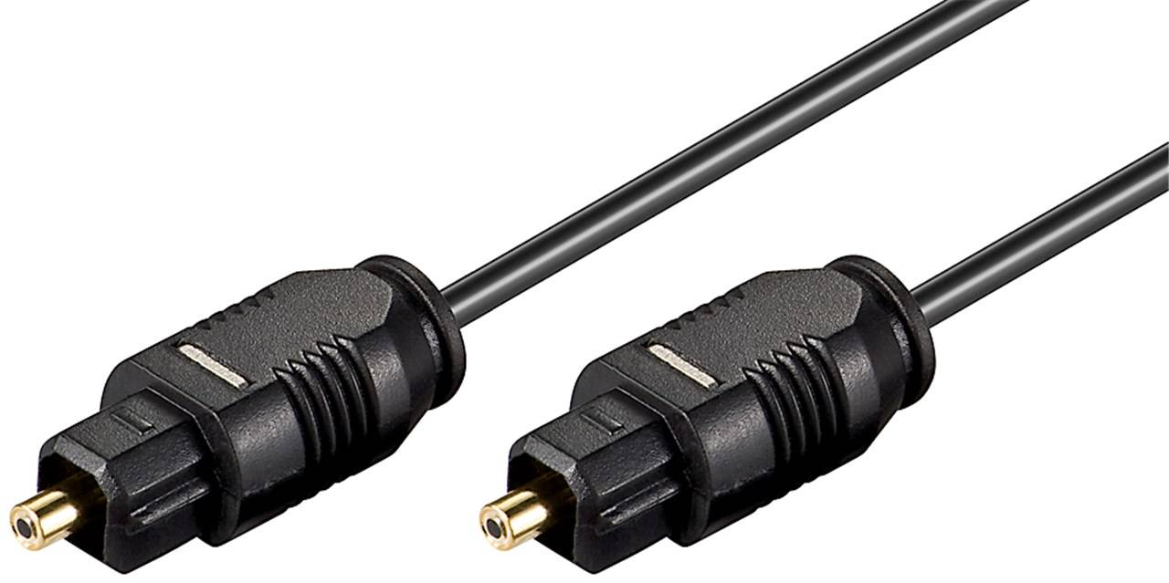 300x Goobay 51217 Toslink-Kabel 2,2 mm, 1.5 m, Schwarz - Toslink-Stecker > Toslink-Stecker, ø mm