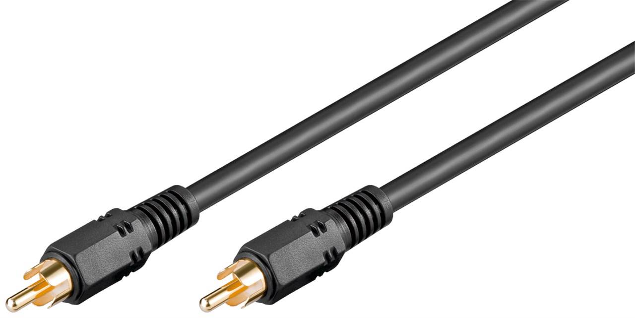 40x Goobay 50267 Koaxial Digital Audio Verbindungskabel, Cinch S/PDIF, zweifach geschirmt, 2 m - Cinch-Stecker > Cinch-Stecker