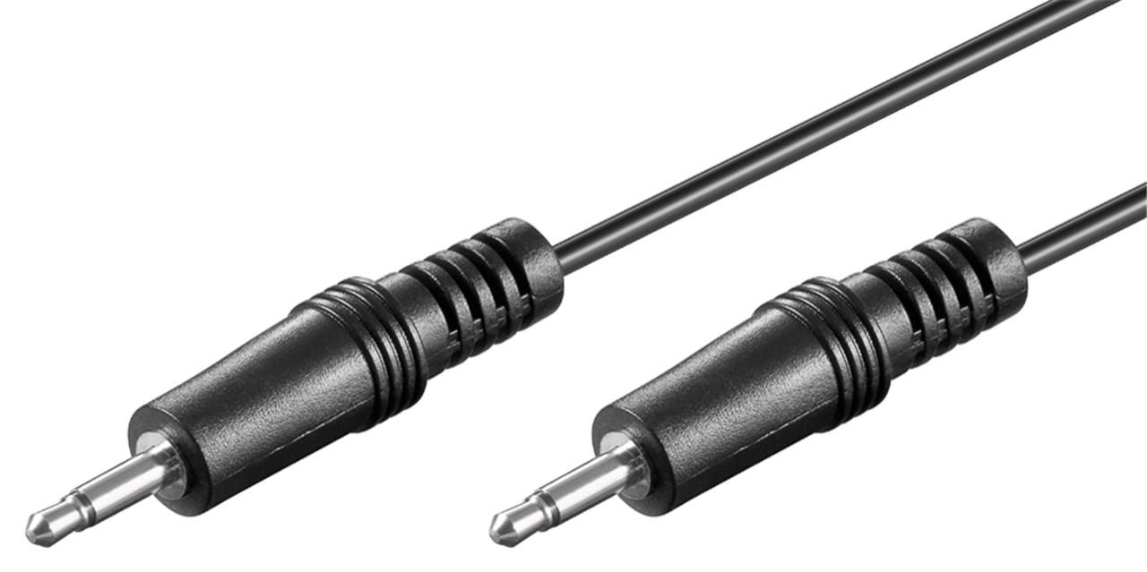 250x Goobay 50460 Audio Verbindungskabel AUX, 3,5 mm Mono, 1.5 m, Schwarz - Klinke 3,5 mm Stecker (2-Pin, mono) > Klinke 3,5 mm Stecker (2-Pin
