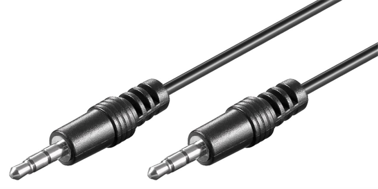 350x Goobay 51141 Audio Verbindungskabel AUX, 3,5 mm Stereo, CU, 0.6 m, Schwarz - Klinke 3,5 mm Stecker (3-Pin, stereo) > Klinke 3,5 mm Stecker