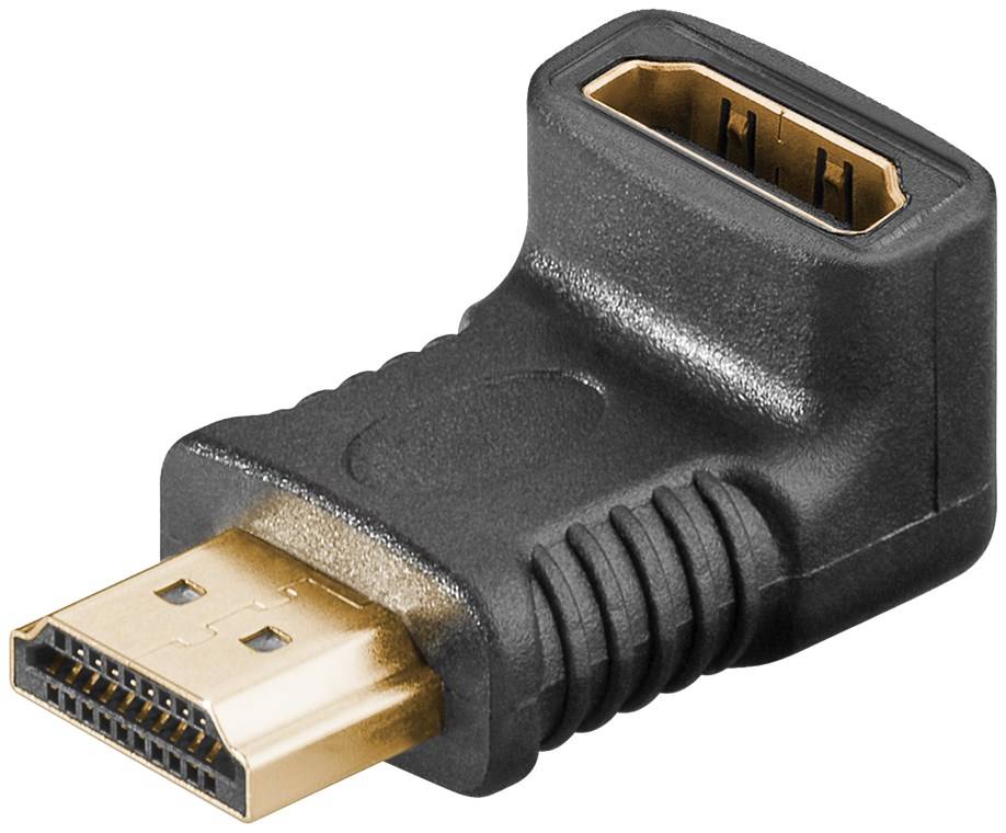 10x Goobay 51727 Standard HDMI™-Winkeladapter 270° vertikal, 4K/60Hz, schwarz - HDMI™-Stecker (Typ A) > HDMI™-Buchse (Typ A)