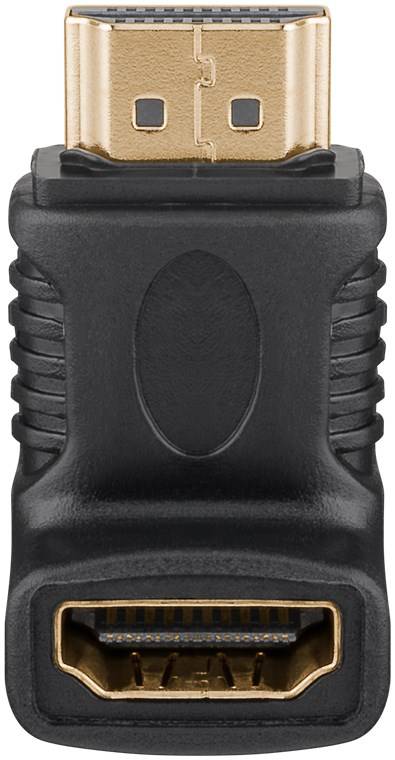 10x Goobay 51727 Standard HDMI™-Winkeladapter 270° vertikal, 4K/60Hz, schwarz - HDMI™-Stecker (Typ A) > HDMI™-Buchse (Typ A)
