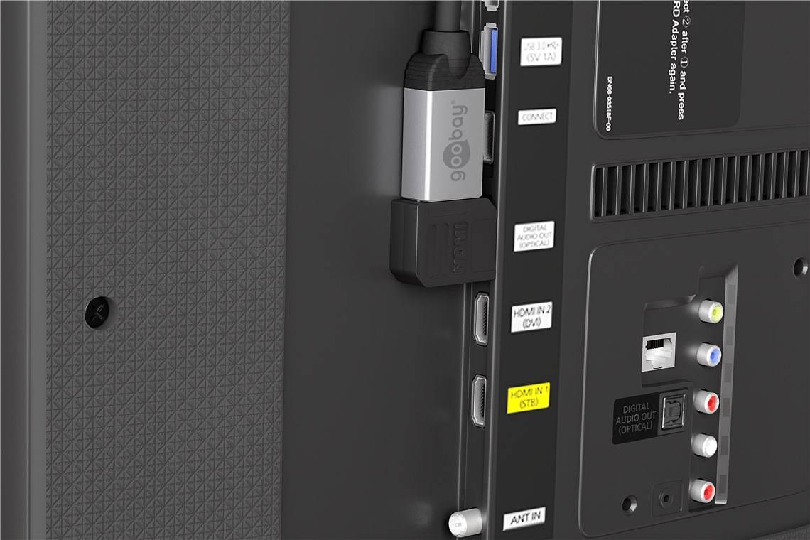 10x Goobay 51724 Standard HDMI™-Adapter, 4K/60Hz, schwarz - HDMI™-Stecker (Typ A) > HDMI™-Buchse (Typ A)
