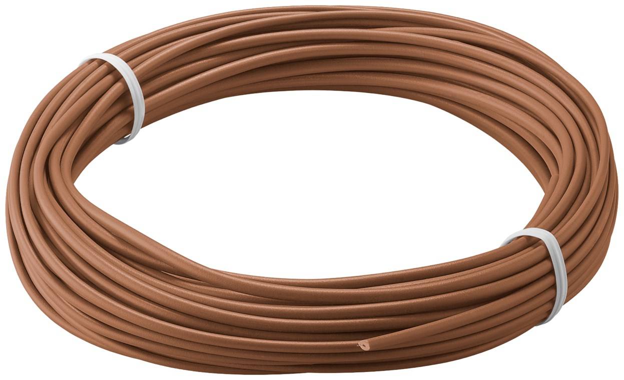 250x Goobay 55040 Kupferlitze isoliert, 10 m, braun - einadriges Kupferkabel, mehrdrähtig (18x 0,1 mm)