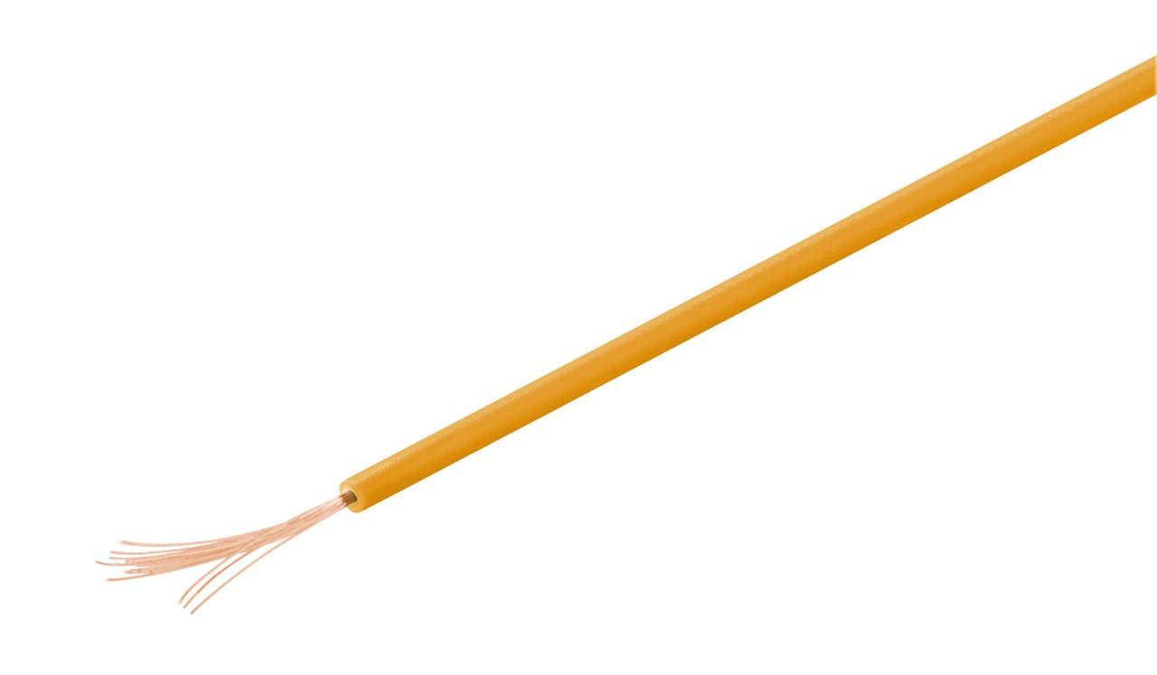 250x Goobay 55043 Kupferlitze isoliert, 10 m, orange - einadriges Kupferkabel, mehrdrähtig (18x 0,1 mm)