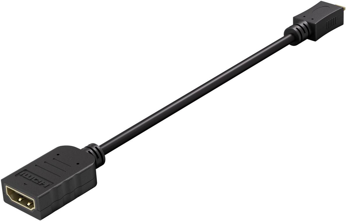 450x Goobay 58683 Standard Micro HDMI™ / HDMI™-Adapter, 4K/60Hz, 0.15 m - HDMI™-Micro-Stecker (Typ D) > HDMI™-Buchse (Typ A)