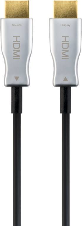 1x Goobay 59811 Standard Optisches Hybrid High-Speed-HDMI™-Kabel mit Ethernet (AOC) (4K@60Hz), 80 m, Schwarz - 4K/60Hz
