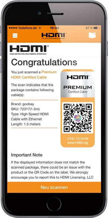 50x Goobay 72315 Certified Premium High-Speed-HDMI™-Kabel mit Ethernet, zertifiziert, 0.5 m, Schwarz - 4K/60Hz
