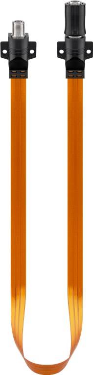 10x Goobay 71410 Wasserdichte SAT-Fensterdurchführung, extrem flach (0,3 mm), 0.5 m - F-Buchse > F-Buchse