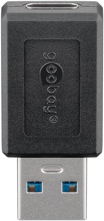 200x Goobay 45400 USB 3.0 SuperSpeed-Adapter USB-A auf USB-C™, schwarz - USB-C™-Buchse > USB-3.0-Stecker (Typ A)